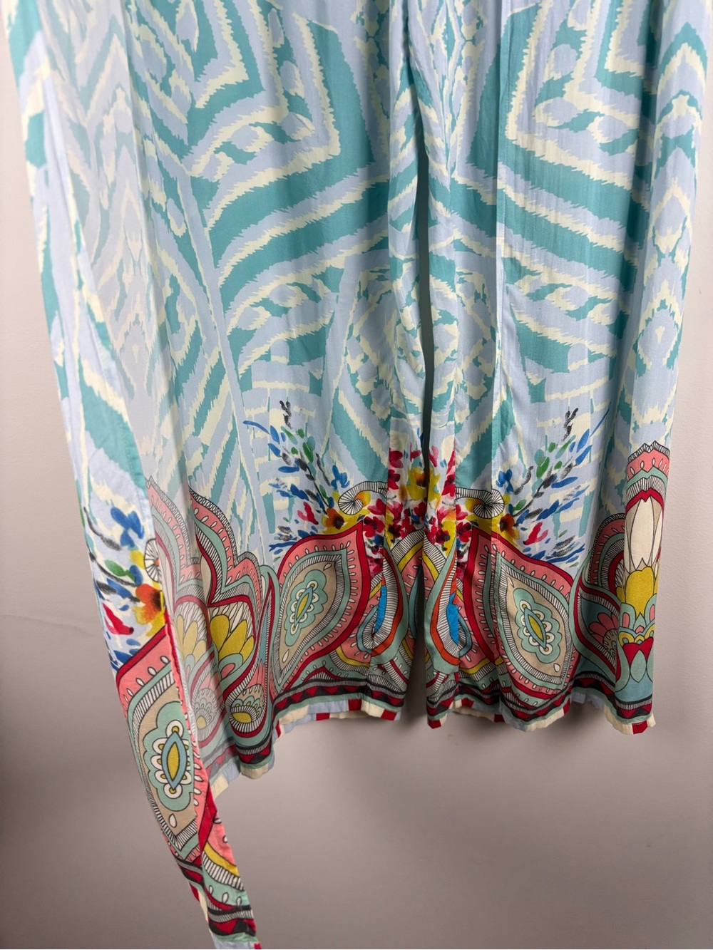 Johnny Was XL Dandridge Boho Split Leg Wide Leg Palazzo Beach Resort Paisley - Picture 4 of 13